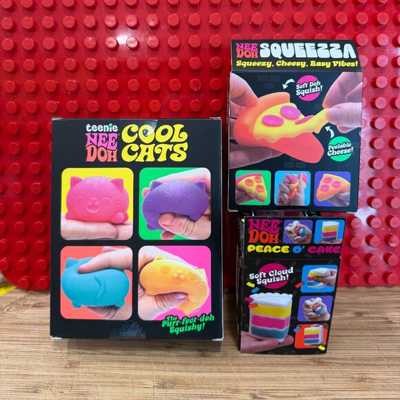 NEW! NEEDOH TRIO PACK! Peace O'Cake, Squeezza Pizza and Teenie Cool Cats - Picture 2 of 2